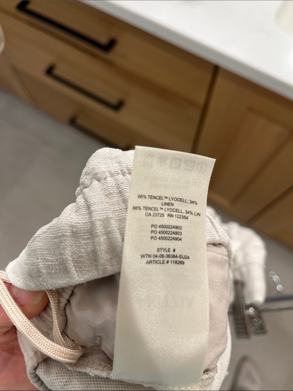 Aritzia Lodge Cruise Linen Pant Undyed Ecru XS - Picture 6 of 6